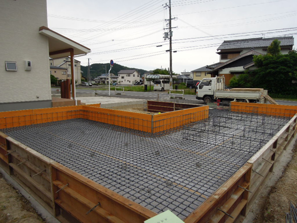 朝来のコートハウス -基礎配筋チェック-